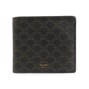 Celine Triomphe Bifold Wallet Black Canvas